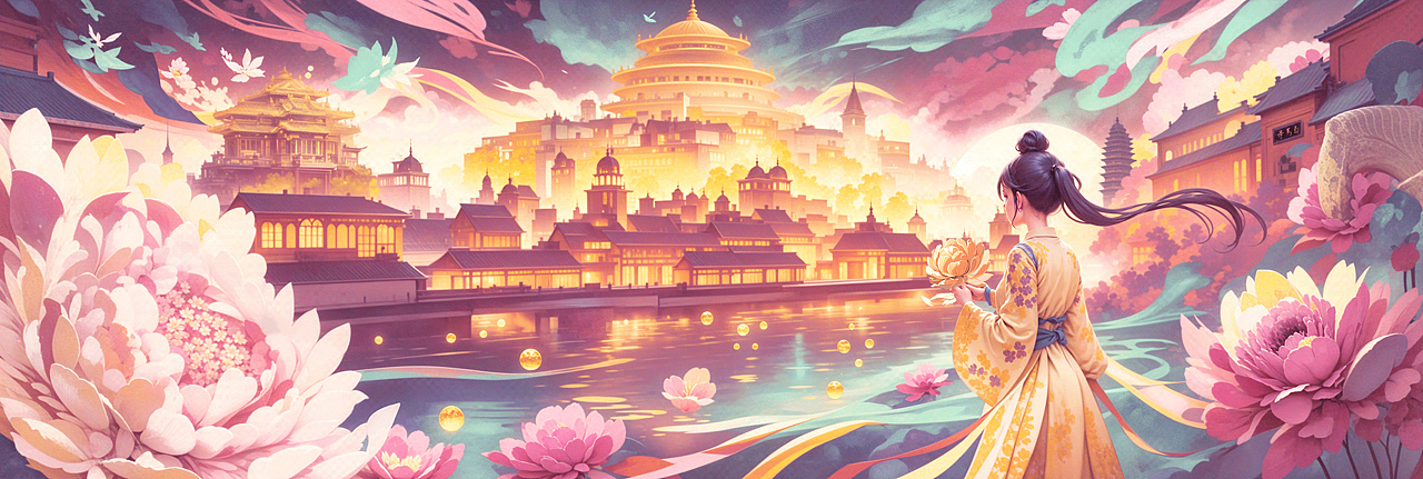 牡丹花都 洛韵丹华 | 洛阳牡丹 AI文创设计（图ZMzg4MTgxMDgw） - AI作品 - 站酷设计师子言sunshine原创素材 - 站酷ZCOOL