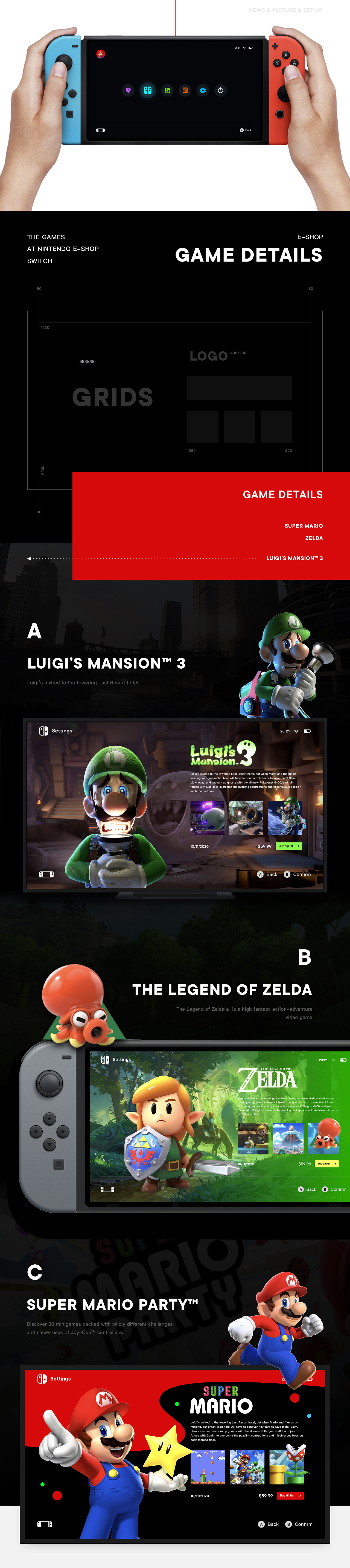 WEB/APP-任天堂Nintendo概念设计[2020]（图ZMzg4MTgyMzUy） - 游戏UI - 站酷设计师ZOOEY_Z原创素材 - 站酷ZCOOL