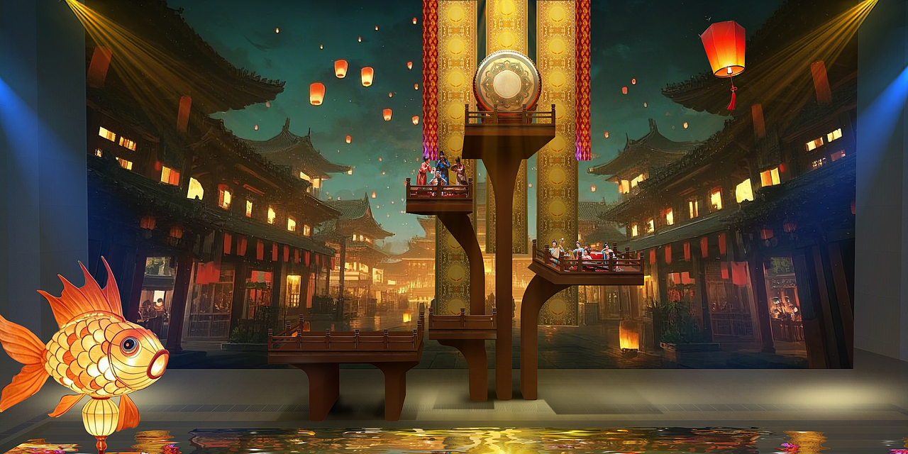 泳池效果图(跳台近景)