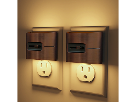 半圆柱金属拉丝小夜灯主图（渲染+精修）