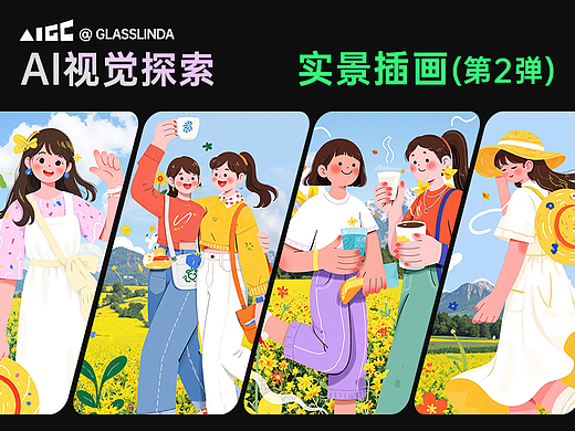 AIGC探索：实景+插画·第二弹