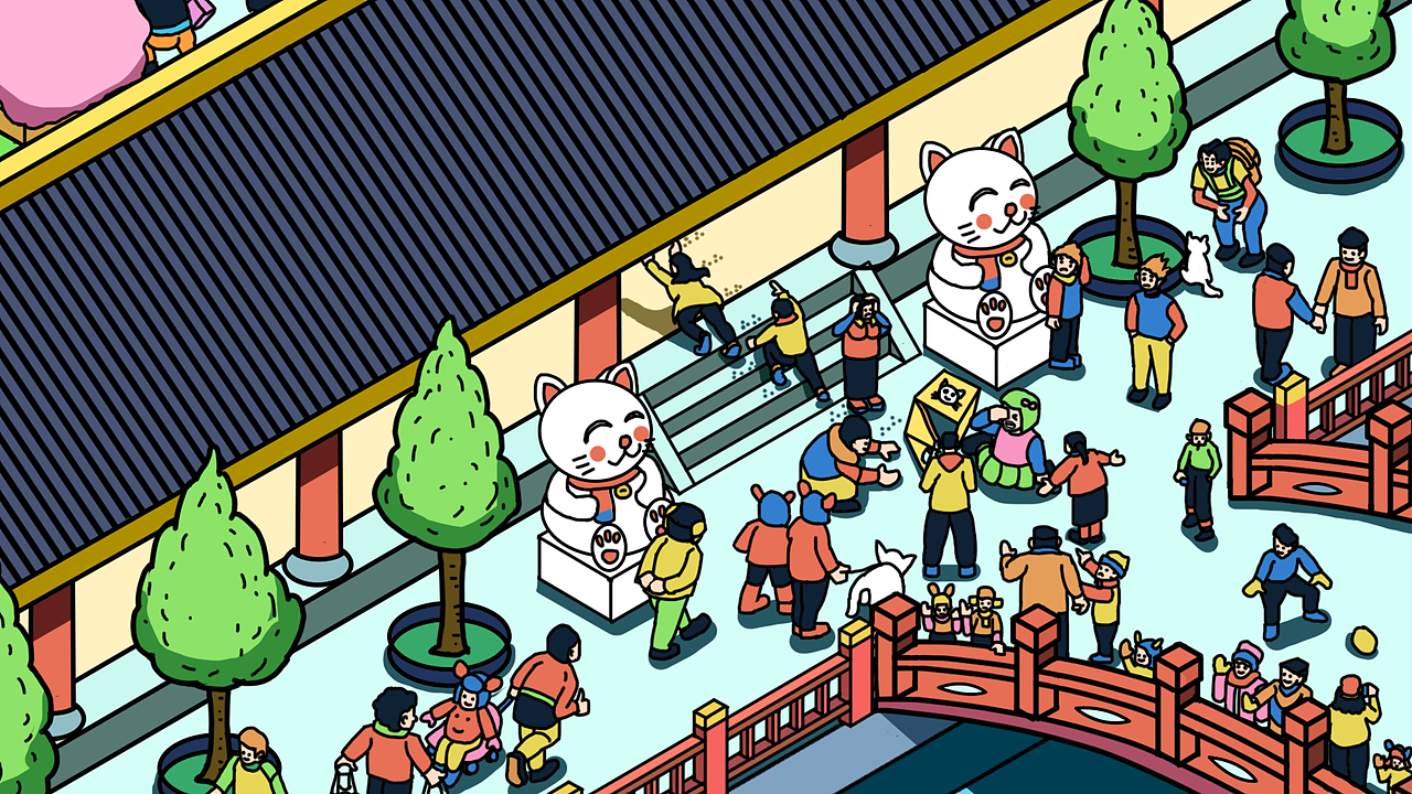 春游-2.5D场景插画（图ZMzg4MjAwMTky） - 商业插画 - 站酷设计师小程的画原创素材 - 站酷ZCOOL