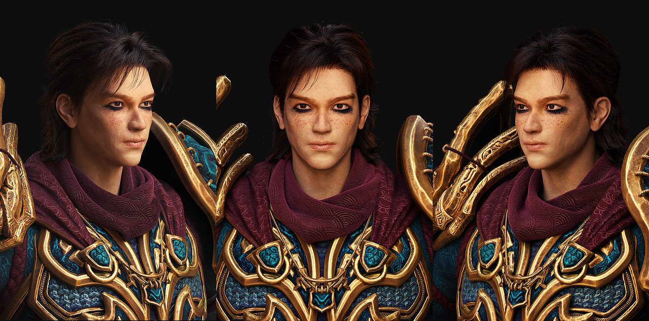 三维角色作品:虚拟角色_河西剑客肖像_同时寻找合作