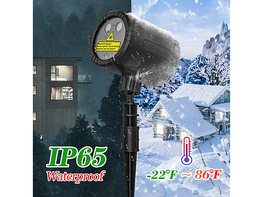 冷色调圣诞节雪花氛围灯三维渲染合成案例