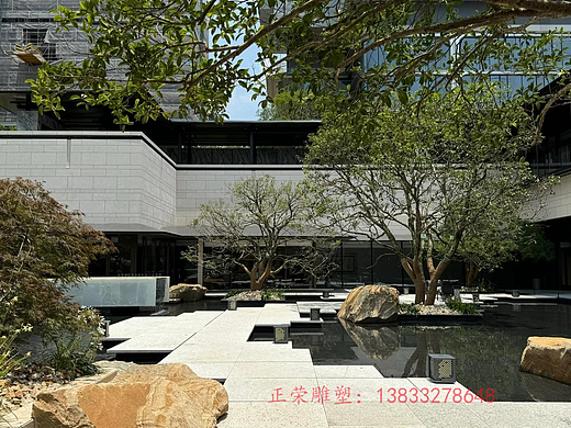 柏坡黄庭院置石太行石材金园林景观石围挡石墙