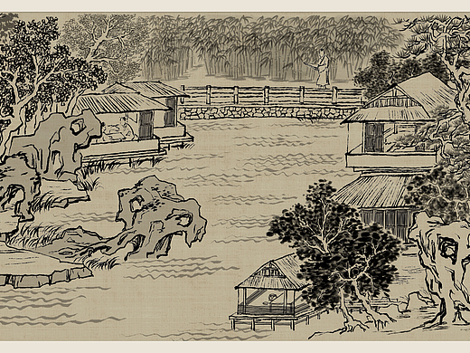 华为pad园林山水画——东园图