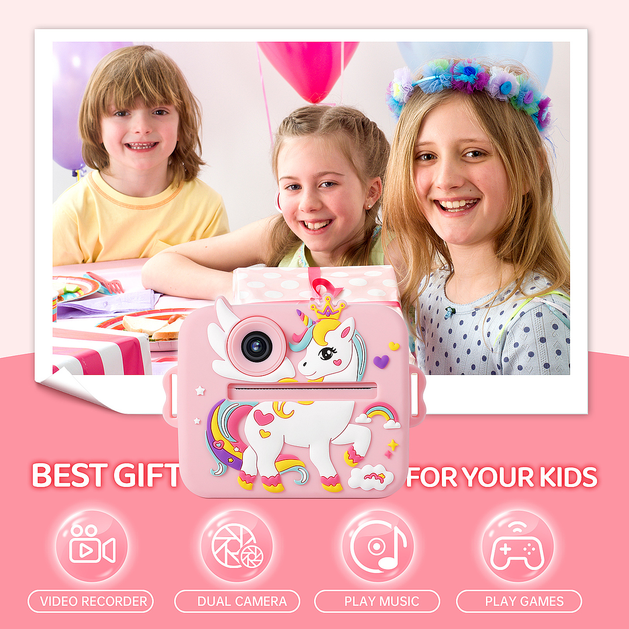 粉色儿童相机