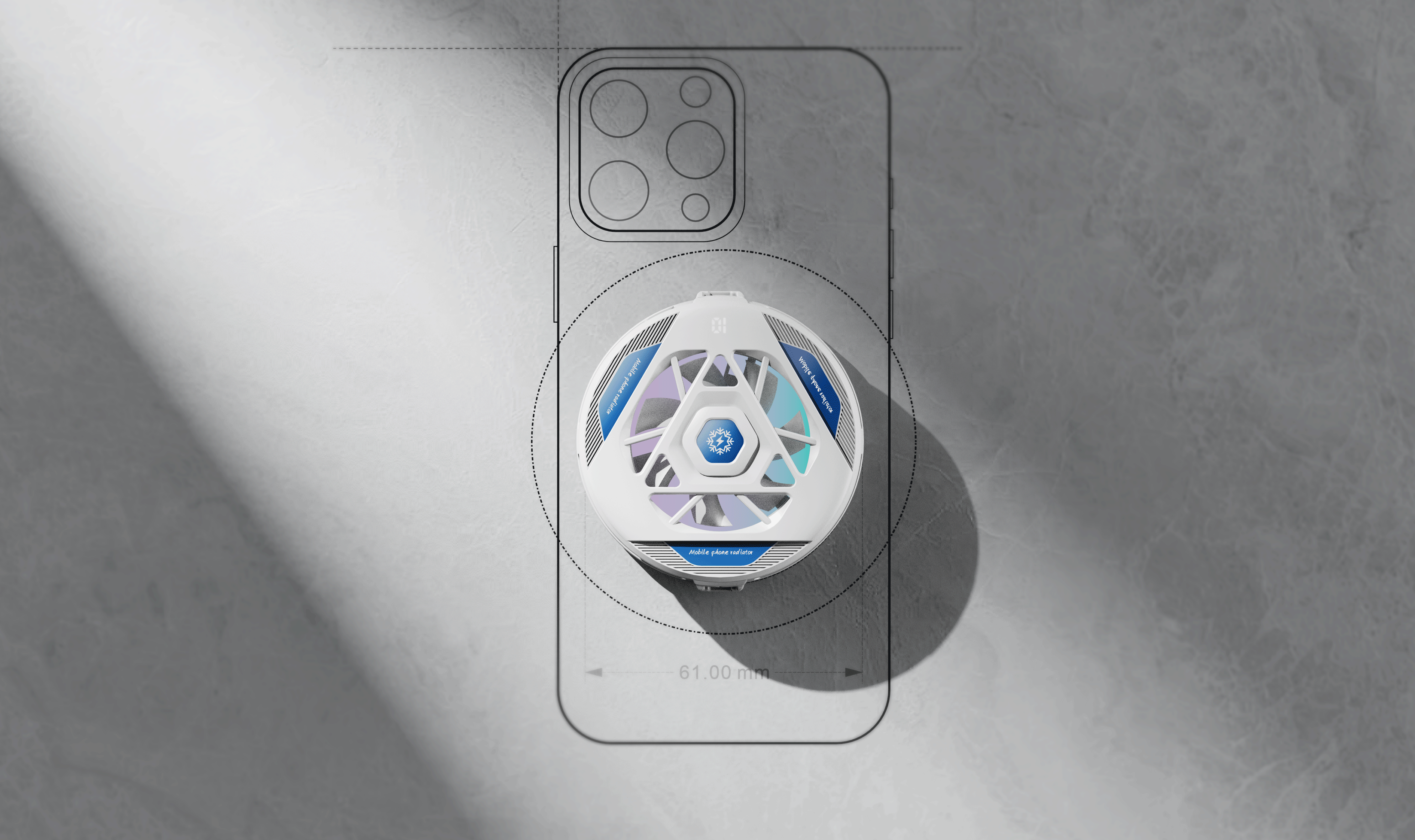 手机散热器设计-结冰款（图ZMzg4MjQzNzk2） - 电子产品 - 站酷设计师古时候人曰原创素材 - 站酷ZCOOL