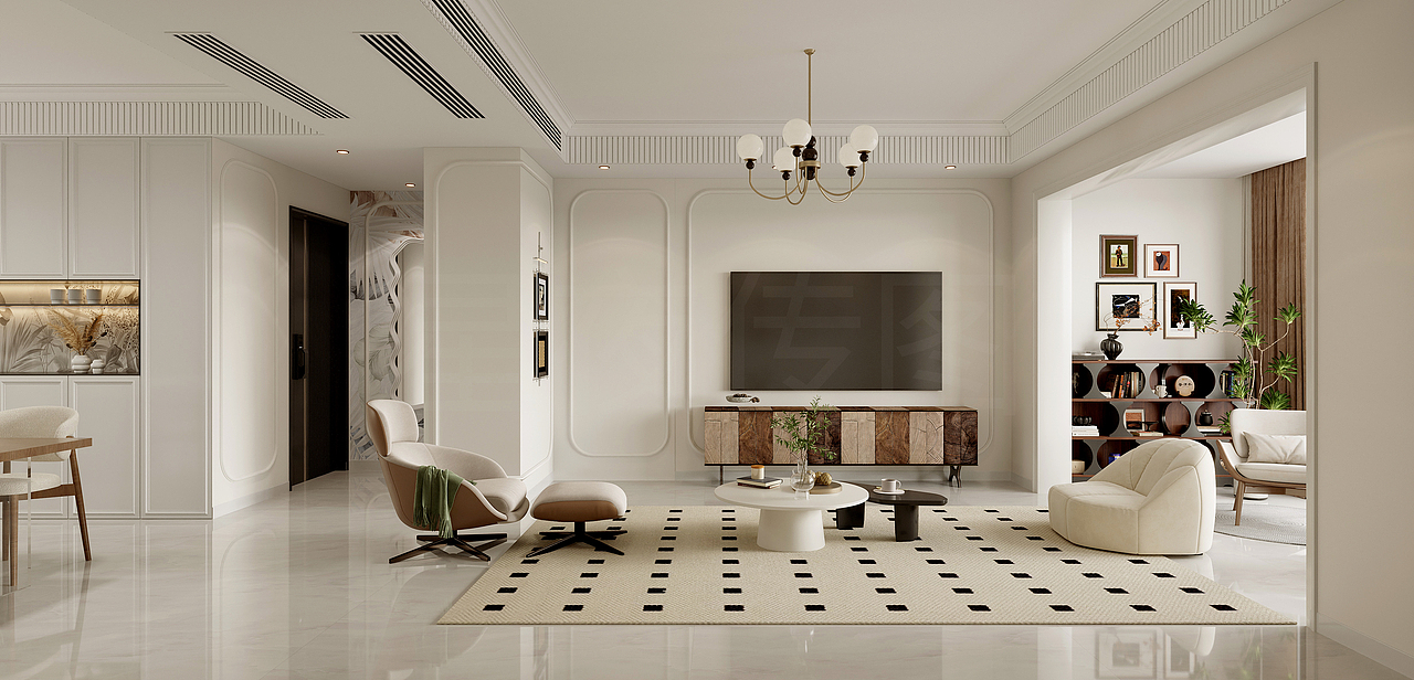 简约美式效果图