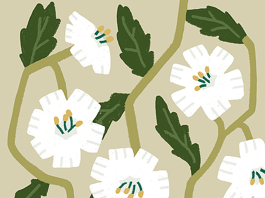 【原创插画】- 是春风把嫩绿和花香送到每一个角落