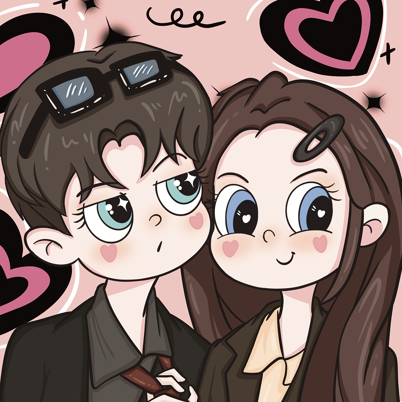 情侣头像（星碟风）（图ZMzg4MjYxMTUy） - 新锐潮流插画 - 站酷设计师碳水化合物vv原创素材 - 站酷ZCOOL