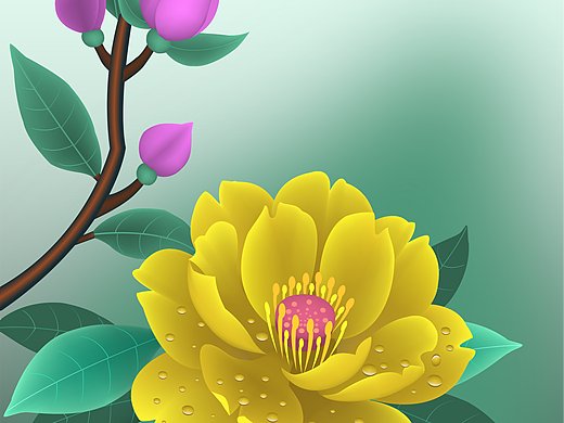 矢量花-2（个人主页-ZNzE2NjgxMTI=） - 商业插画 - 站酷设计师月照松泉原创素材 - 站酷ZCOOL