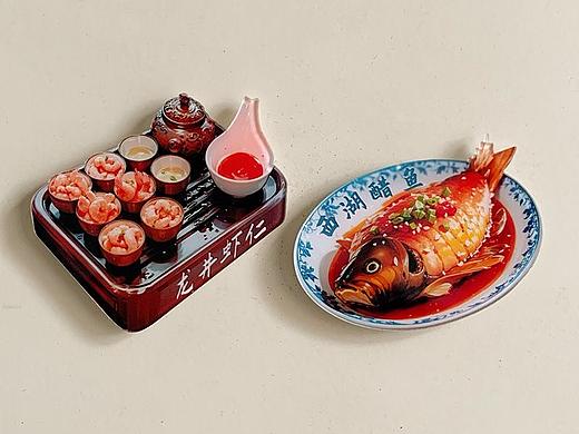 龙井虾仁西湖醋鱼