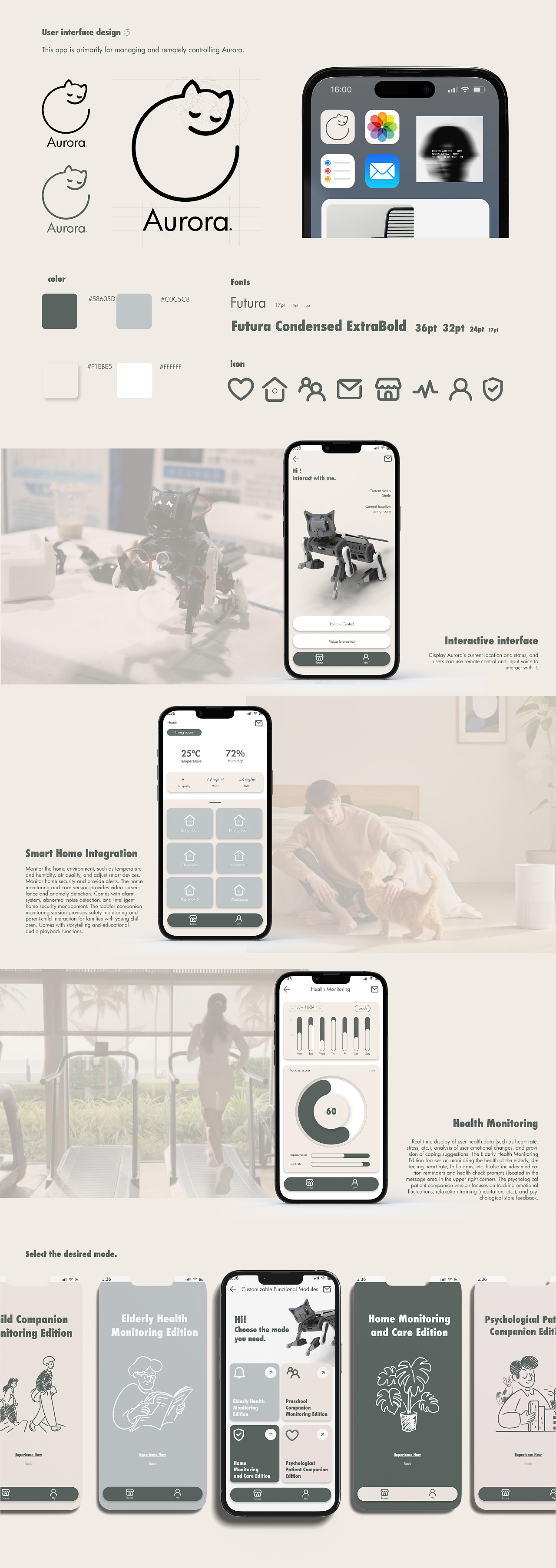 Aurora 智能陪伴仿生貓 視覺形象設(shè)計(jì)方案（圖ZMzg4MjcyODQw） - APP界面 - 站酷設(shè)計(jì)師千秋歲5211原創(chuàng)素材 - 站酷ZCOOL