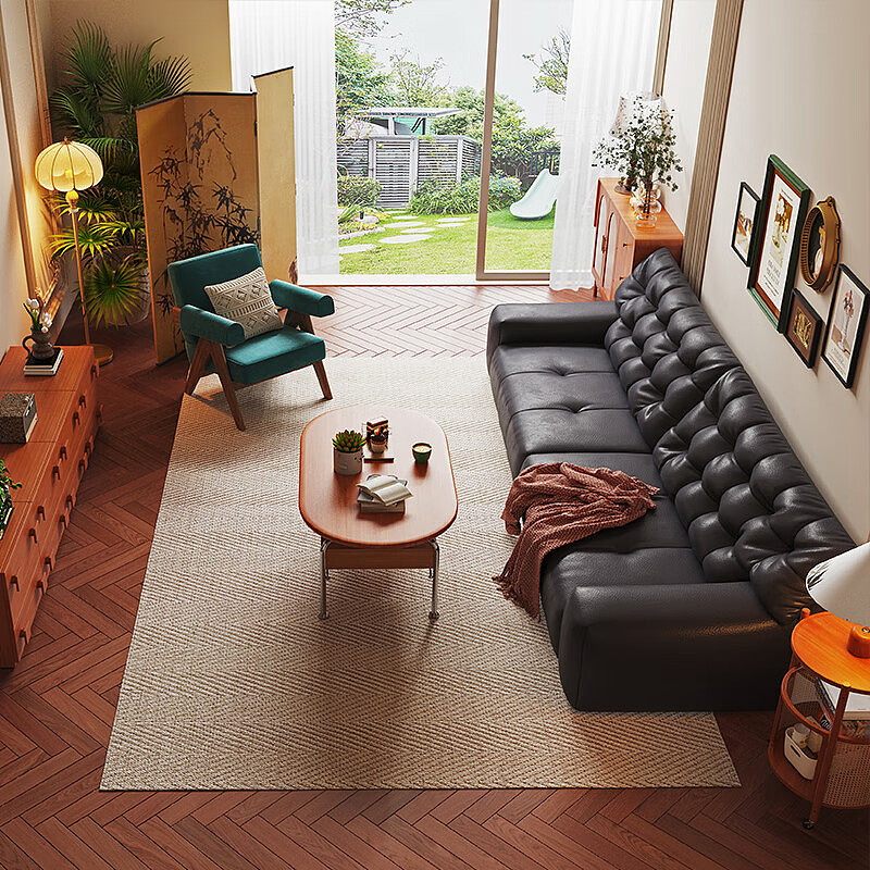 小黑熊皮艺沙发