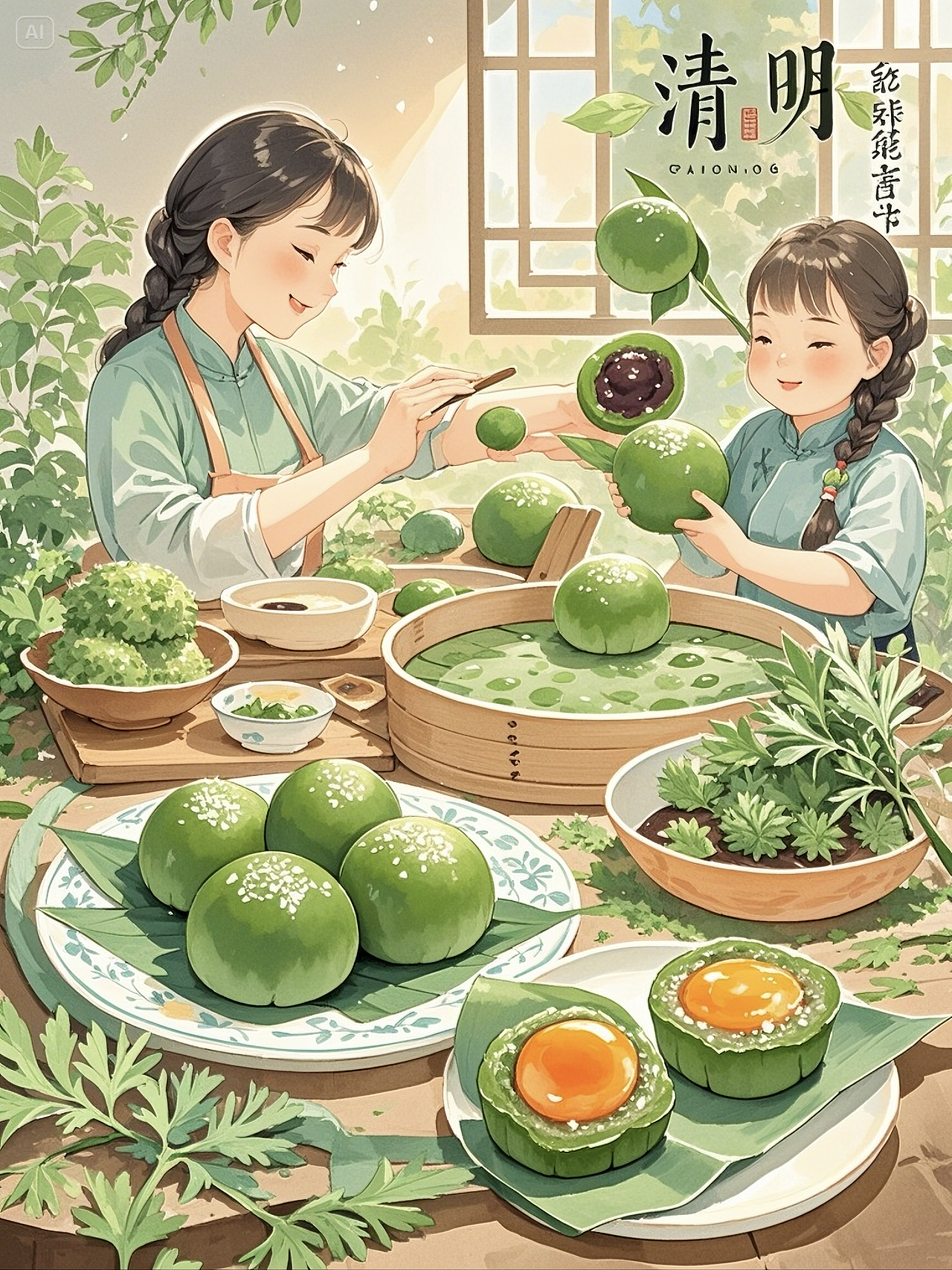清明时节包青团啦