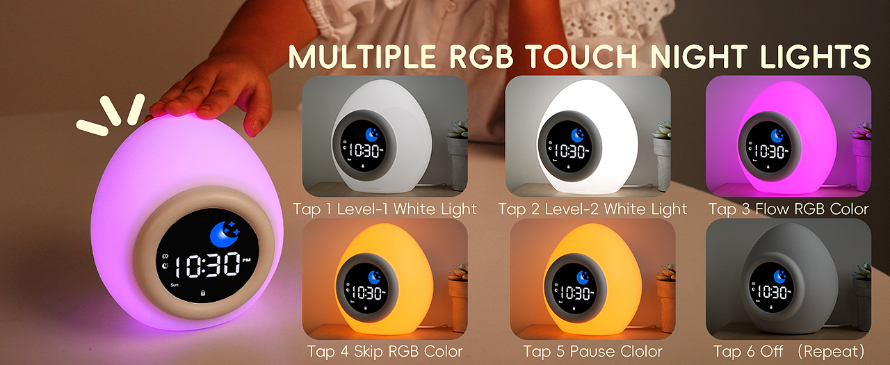 亚马逊主图A+ I 儿童闹钟蛋 狗 猫 云朵 系列