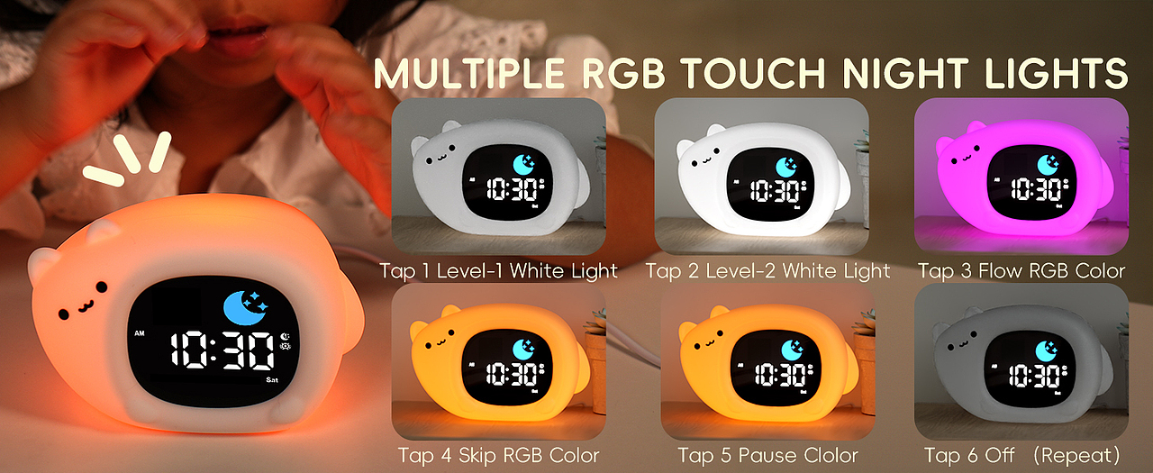 亚马逊主图A+ I 儿童闹钟蛋 狗 猫 云朵 系列