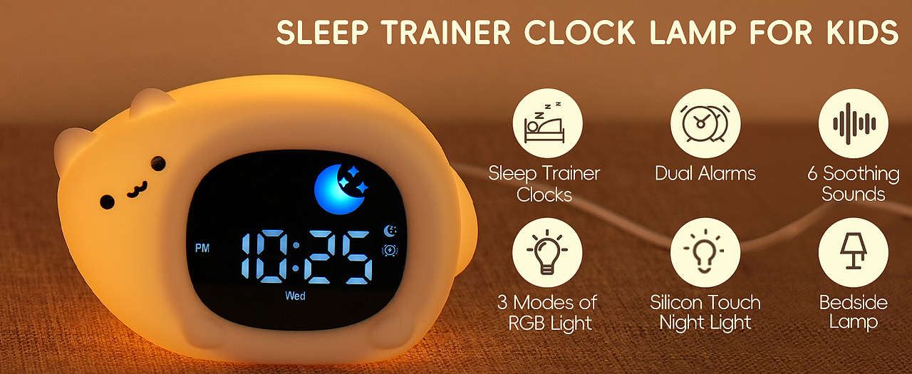 亚马逊主图A+ I 儿童闹钟蛋 狗 猫 云朵 系列