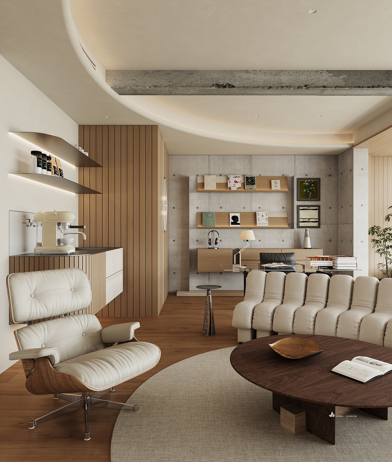 现代奶油风（图ZMzg4MjkxNTM2） - 家装设计 - 站酷设计师金该效果图官方账原创素材 - 站酷ZCOOL