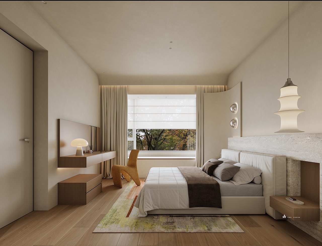 现代奶油风（图ZMzg4MjkxNTU2） - 家装设计 - 站酷设计师金该效果图官方账原创素材 - 站酷ZCOOL