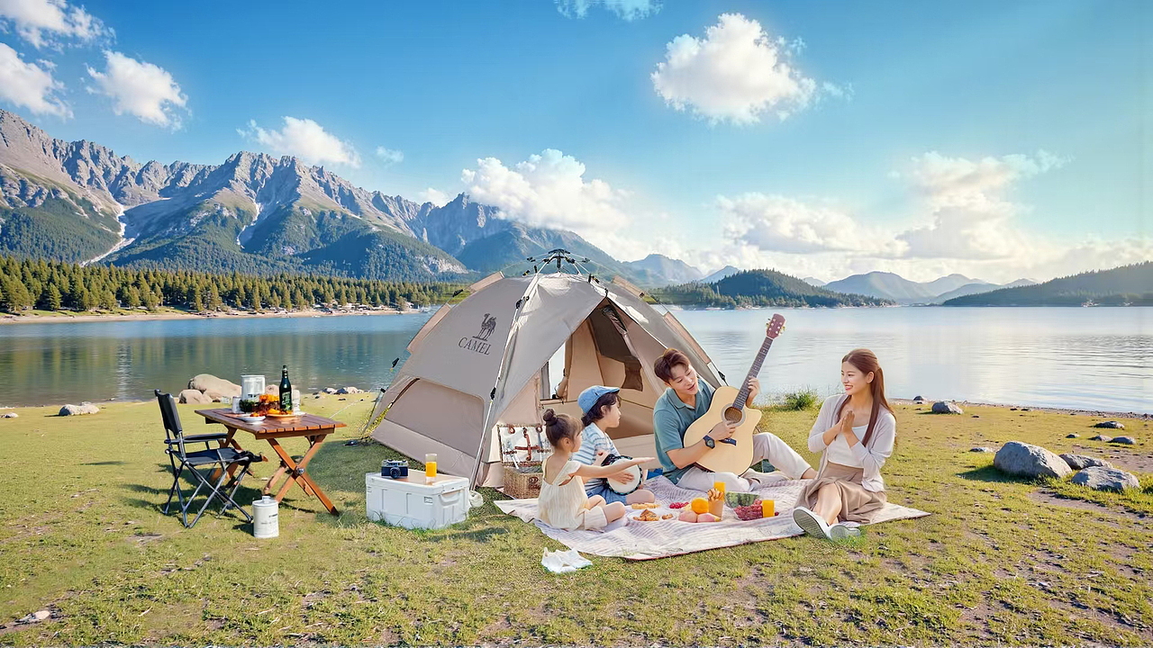 AI视频-品牌广告-骆驼帐篷-把家安在自然里