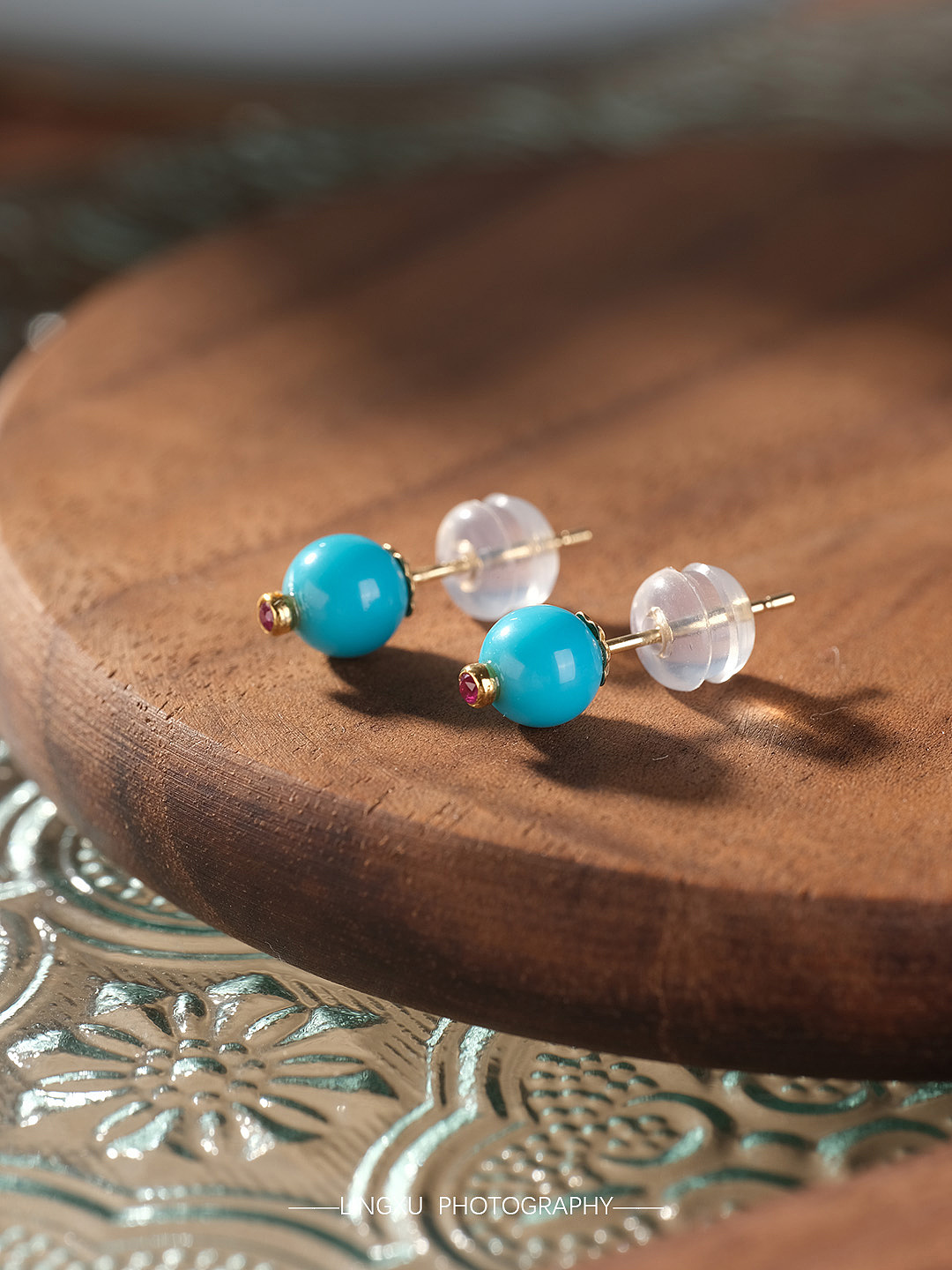 复古风绿松石拍摄