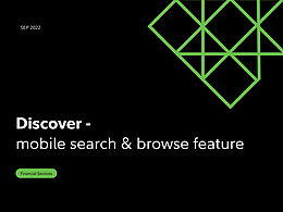 Discover - mobile search and browse feature