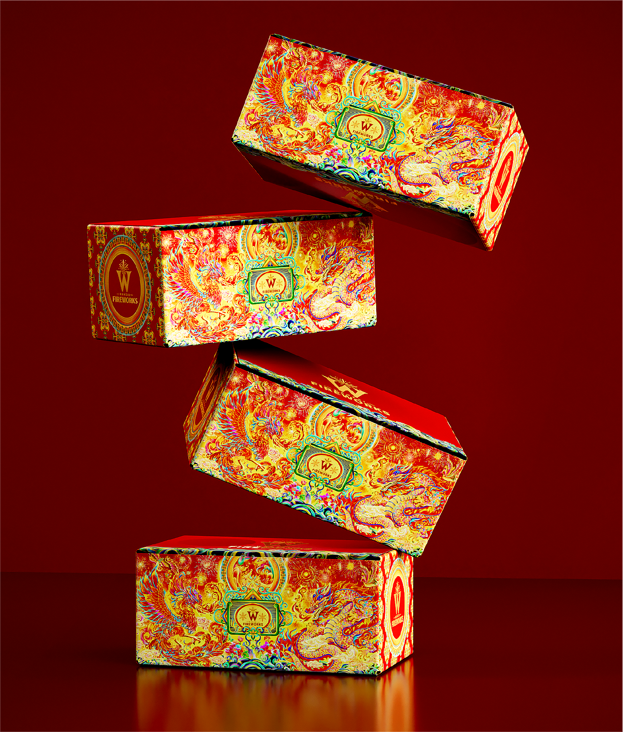 万载烟花+杨萌娜 | 《火凤焚天・龙御烬海》（图ZMzg4Mjk4NDI0） - 包装 - 站酷设计师杨萌娜设计工作室原创素材 - 站酷ZCOOL