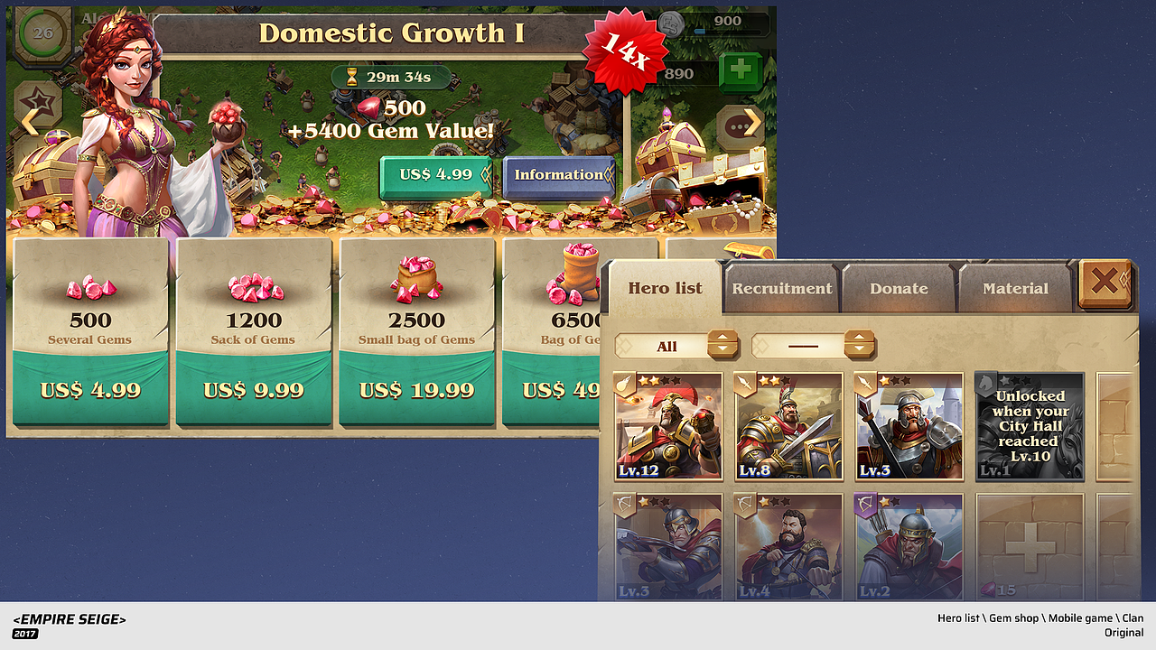 各风格SLG的UI及一些古早练习