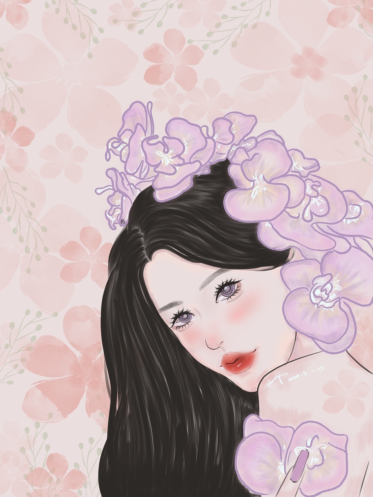 人像插画（图ZMzg4MzA3NjUy） - 艺术插画 - 站酷设计师肥鲤鱼汤原创素材 - 站酷ZCOOL