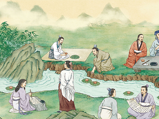 仿水彩水墨绘本