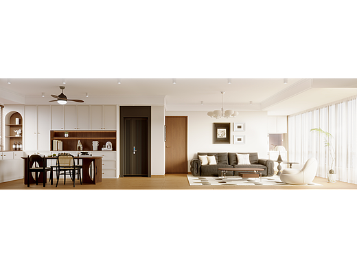 北欧空间暖色调