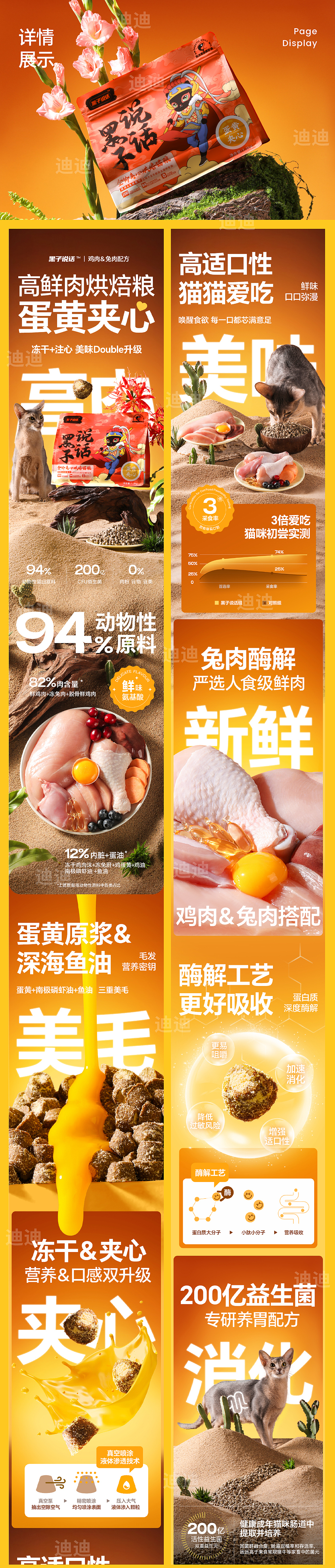 夹心烘焙猫粮详情页设计