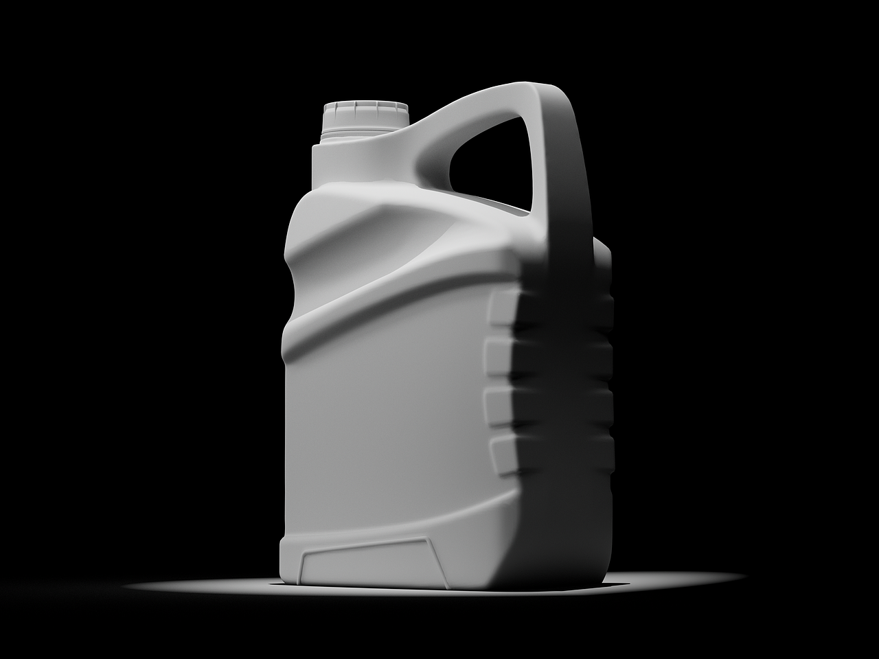 润滑油4升塑桶三维建模设计