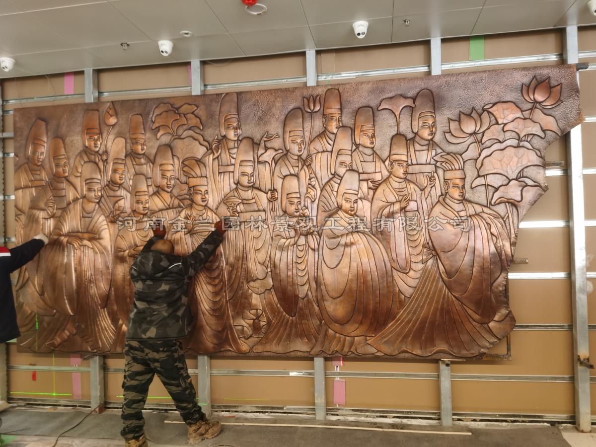 大堂紫铜浮雕《帝后礼佛图》亮相龙门石窟售票大厅（图ZMTUwNTgwOTI=） - 资讯 - 站酷设计师浮雕设计定制公司原创素材 - 站酷ZCOOL