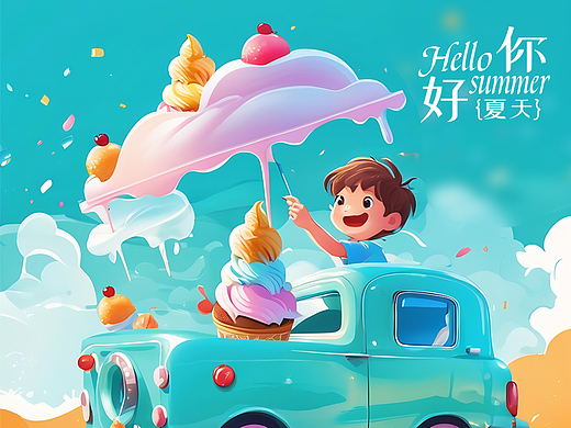 24节气《立夏》系列插画海报|202503