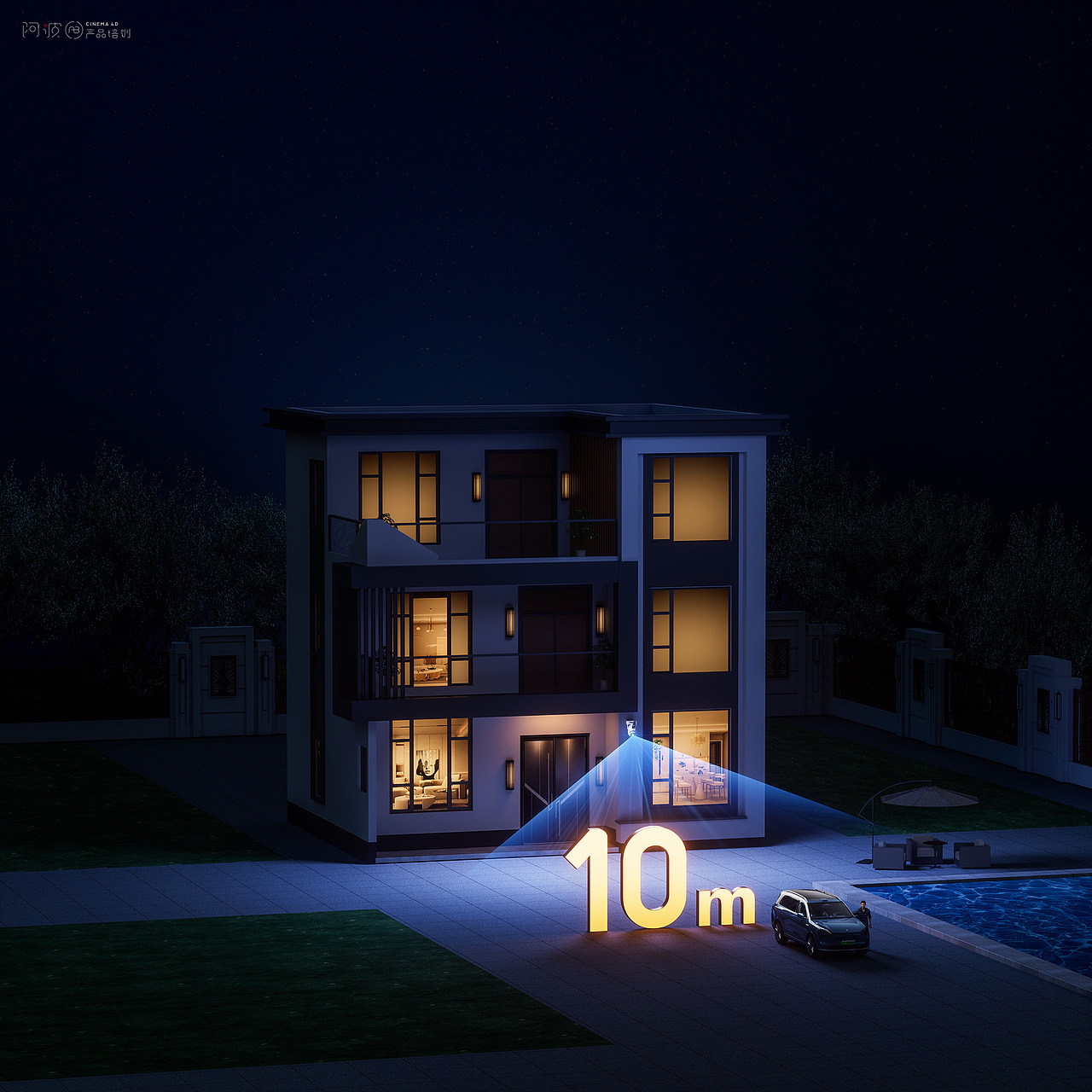 华为摄像头商业渲染