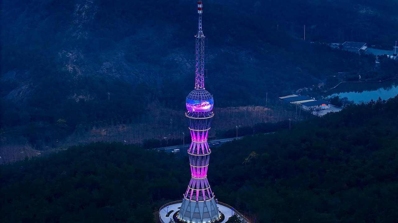 户外异形建筑应用|媒体建筑|百叶屏|义乌电视塔