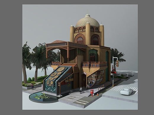 一组建筑场景设计