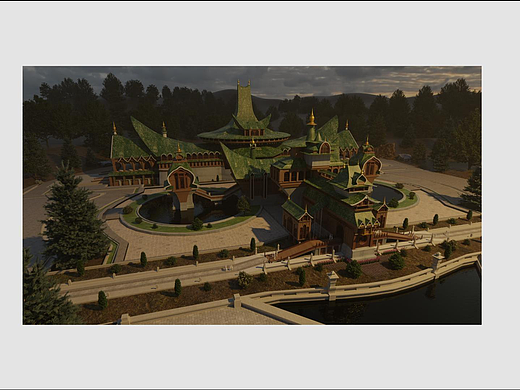 一组建筑场景设计