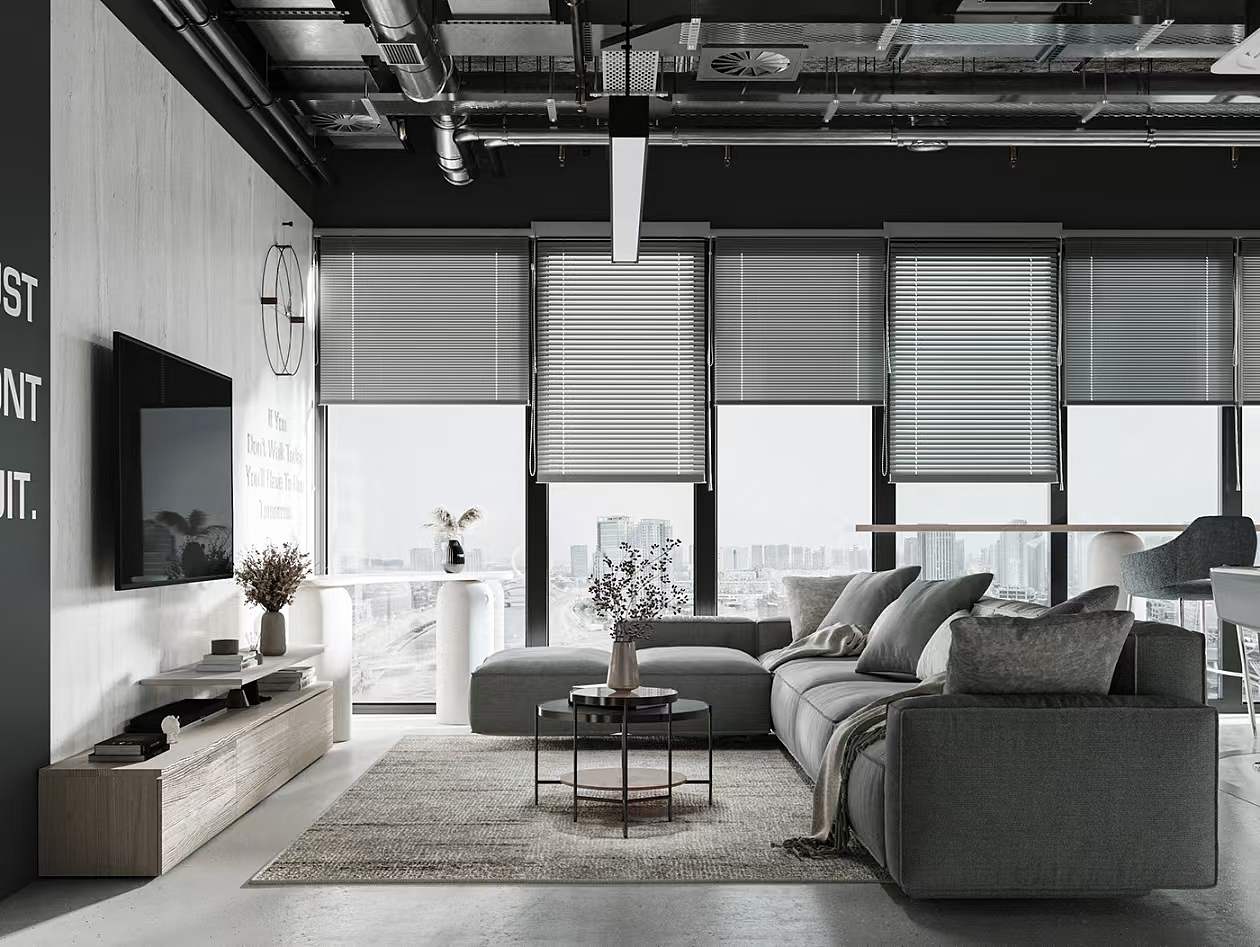 办公空间丨现代灰白格调办公室装修设计案例赏析