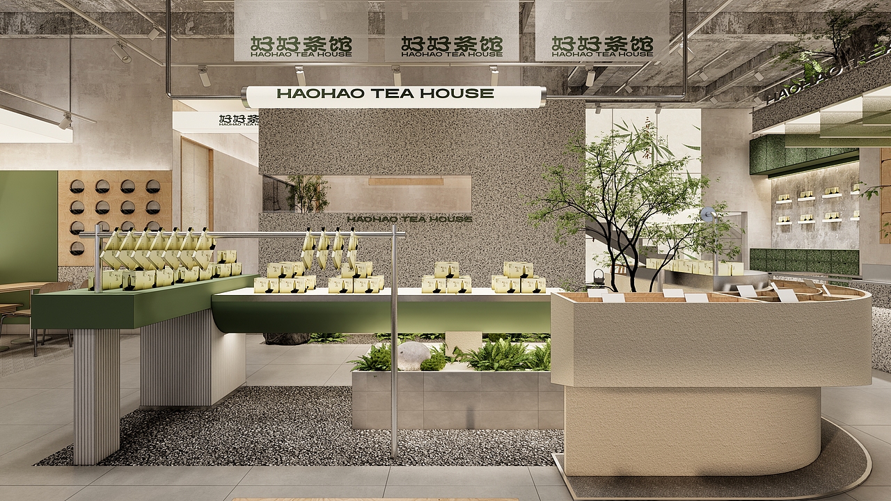原創(chuàng)設(shè)計丨好好茶館（圖ZMzg4NDE4NDYw） - 商業(yè)空間設(shè)計 - 站酷設(shè)計師盒子構(gòu)造空間設(shè)計原創(chuàng)素材 - 站酷ZCOOL