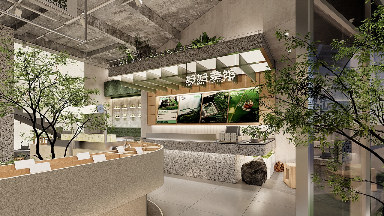 原創(chuàng)設(shè)計丨好好茶館（圖ZMzg4NDE4NDUy） - 商業(yè)空間設(shè)計 - 站酷設(shè)計師盒子構(gòu)造空間設(shè)計原創(chuàng)素材 - 站酷ZCOOL