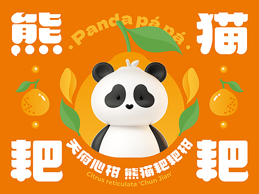 水果品牌包装全案设计——熊猫耙耙·耙耙柑
