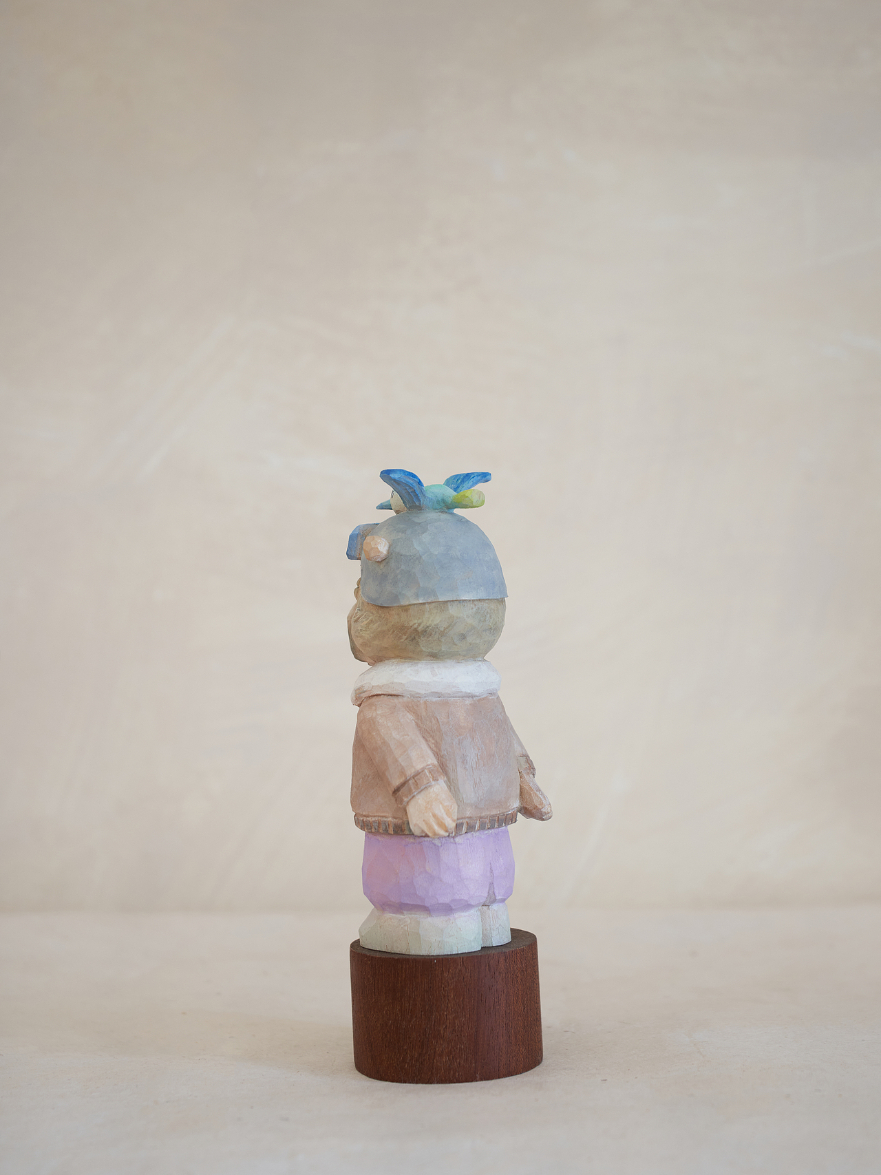 小木雕|卡皮巴拉飞行员与翠鸟