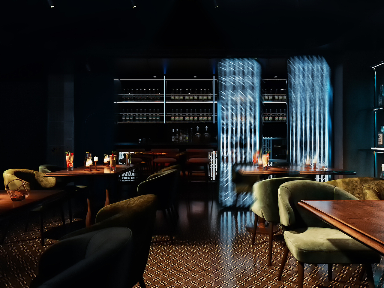 《酉时谜宴》剧本杀馆风格设计及效果图表现