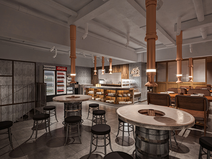 郑州自助烧烤店装修设计动线犹如城市交通—餐饮店装修公司（图ZMTUwNTk1Njg=） - 资讯 - 站酷设计师爱装哥原创素材 - 站酷ZCOOL