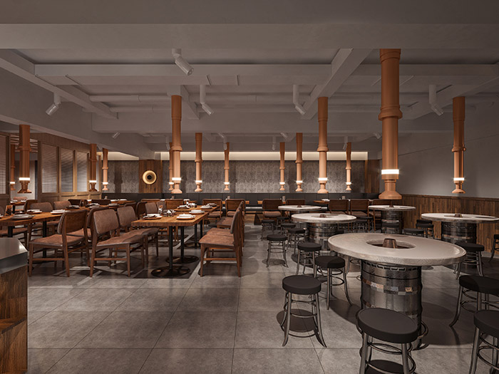 郑州自助烧烤店装修设计动线犹如城市交通—餐饮店装修公司（图ZMTUwNTk1NzY=） - 资讯 - 站酷设计师爱装哥原创素材 - 站酷ZCOOL