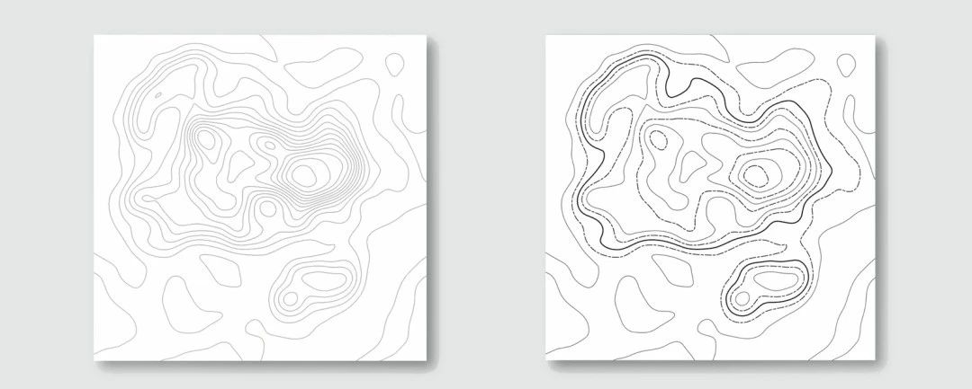 《明日方舟：终末地》都在用的等高线设计 学完鹰角直接叫我去上班？| 设计技巧（图ZMTUwNTk4MDg=） - 教程 - 站酷设计师叶子_Studio原创素材 - 站酷ZCOOL